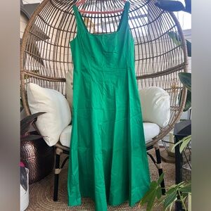 Boden Vibrant Green Midi Dress Size 10 Wedding Church